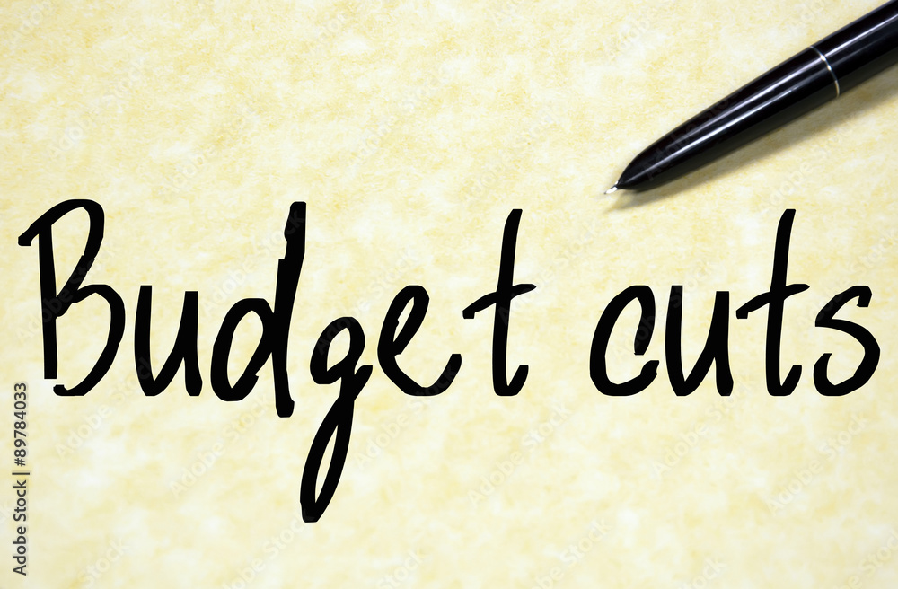 budget cuts text write on paper budget cuts text write on paper
