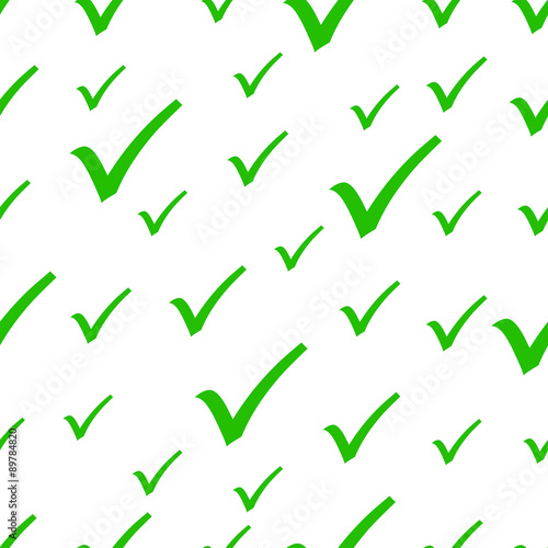 Obraz na płótnie seamless pattern with Check Marks w salonie