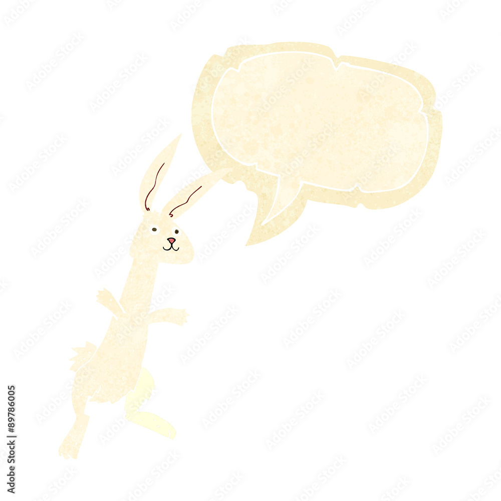 cartoon rabbit with speech bubble cartoon rabbit with speech bubble
