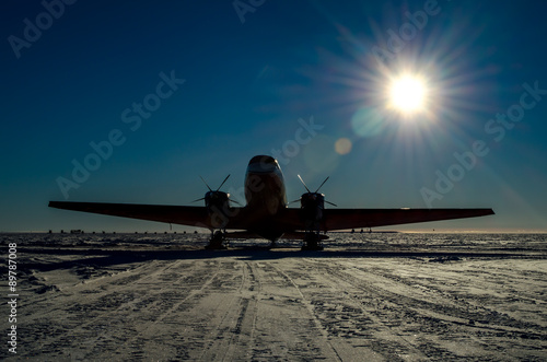 Basler BT-67 ski plane silhoutte