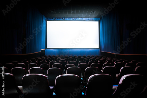High contrast image of movie theater screen