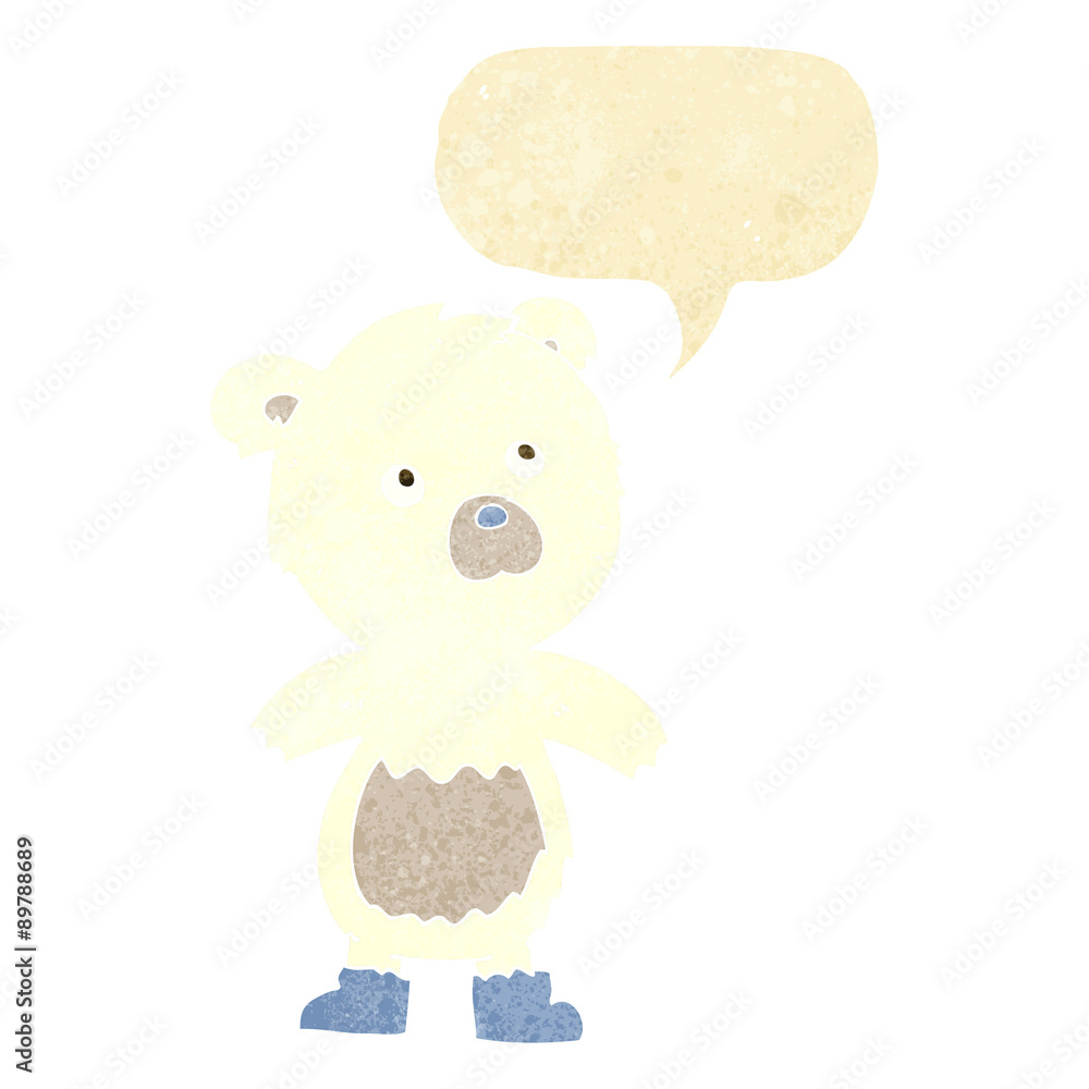 cartoon cute little bear with speech bubble cartoon cute little bear with speech bubble