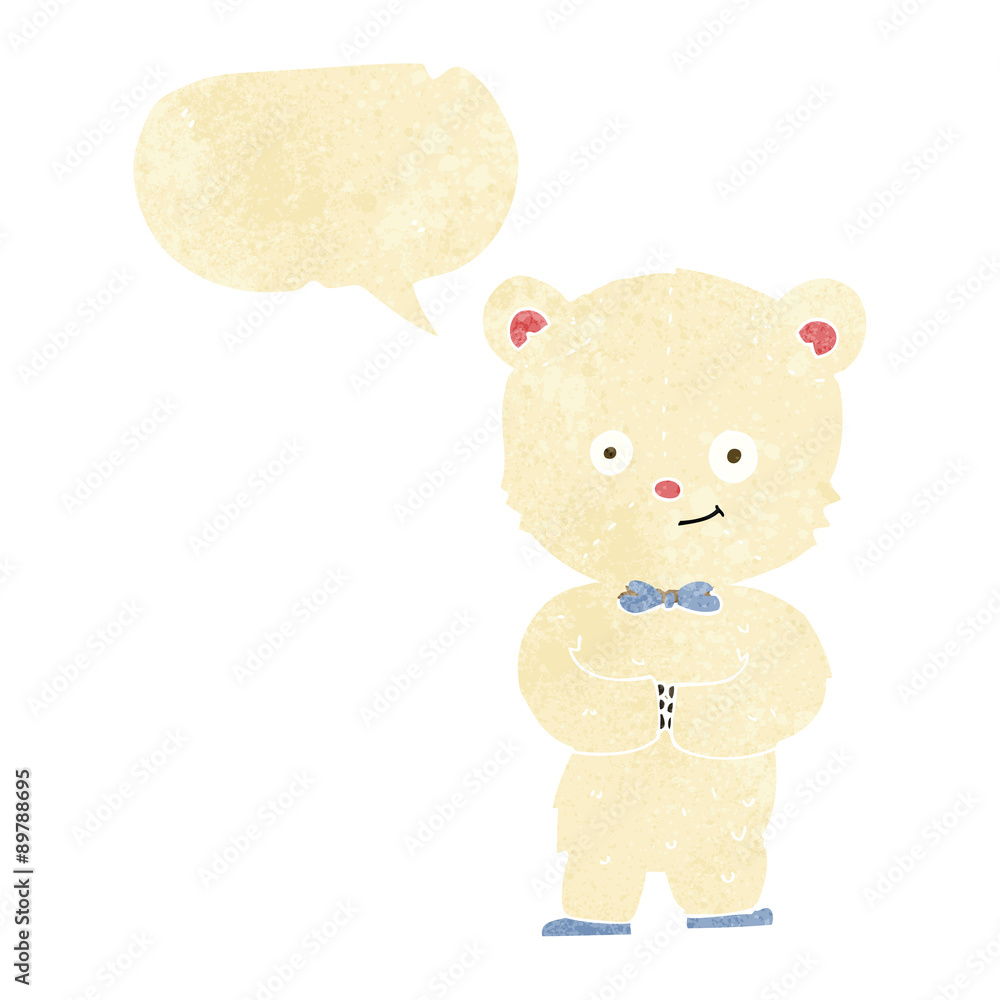 cartoon cute little bear with speech bubble cartoon cute little bear with speech bubble