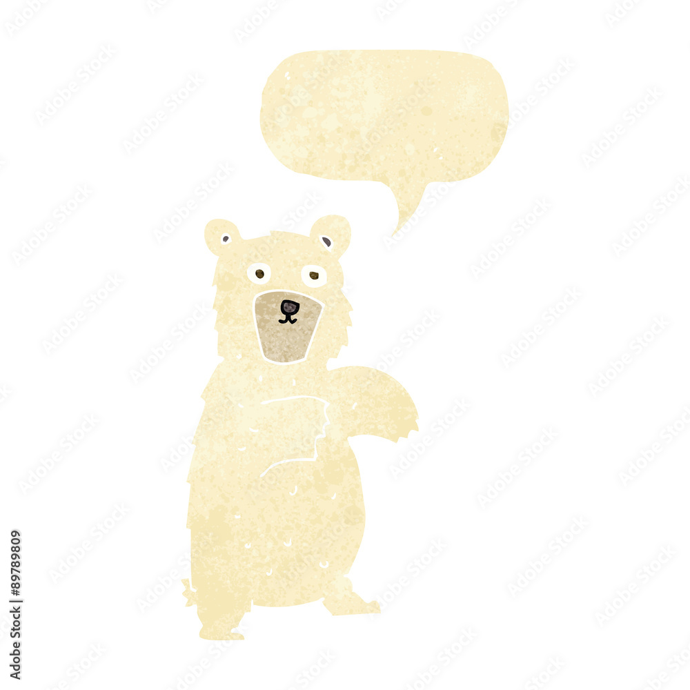 cartoon polar bear with speech bubble cartoon polar bear with speech bubble