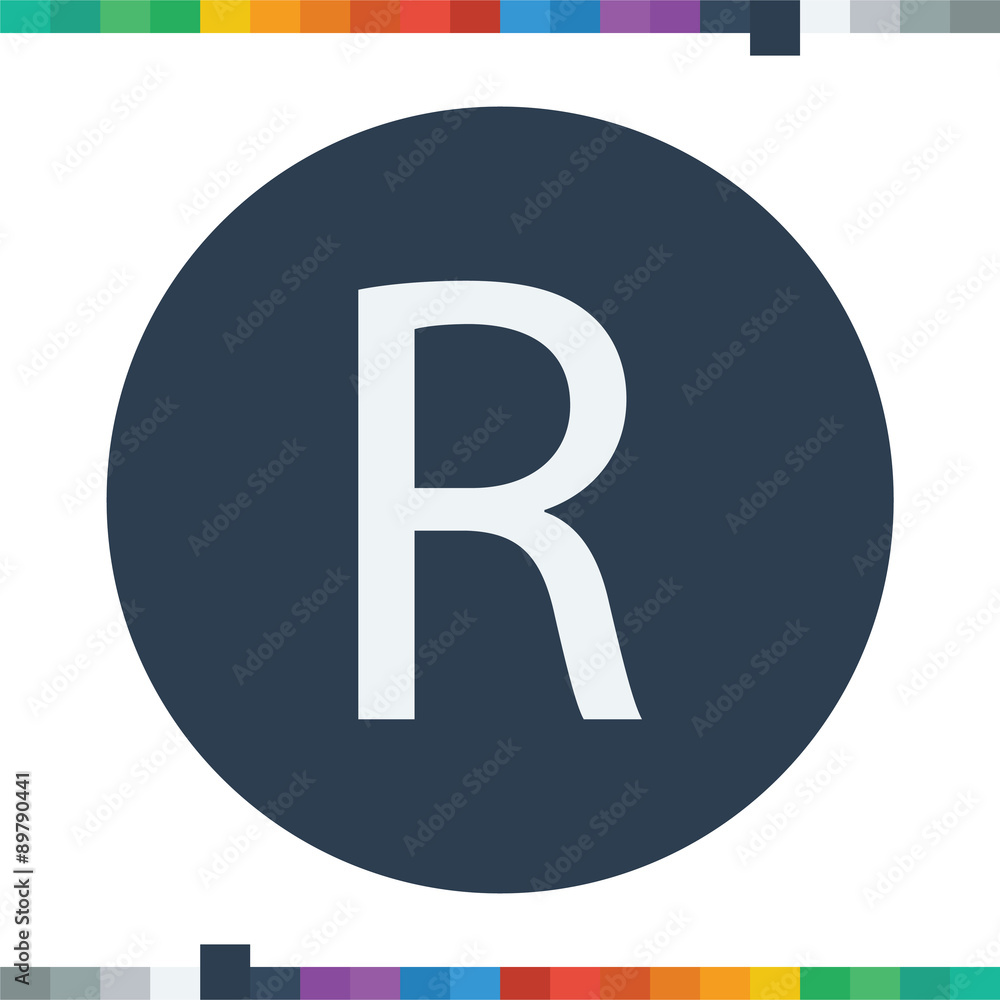 R letter icon. R letter icon.