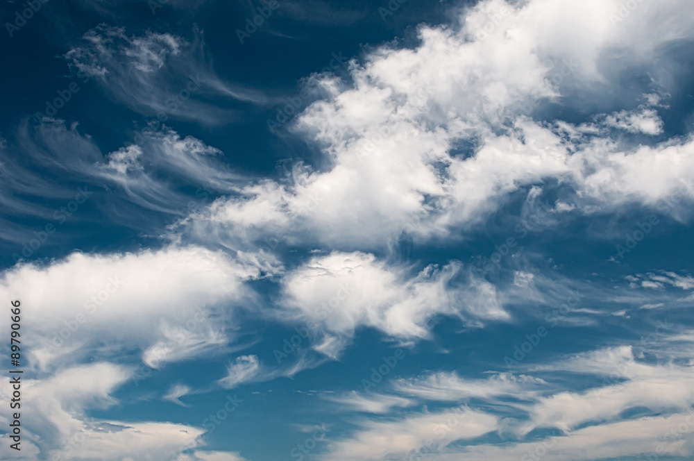 Fototapeta premium Blue sky with clouds