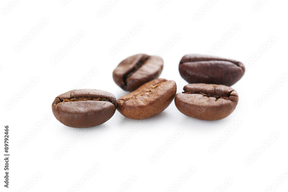 Roasted coffee beans isolated on a white Roasted coffee beans isolated on a white