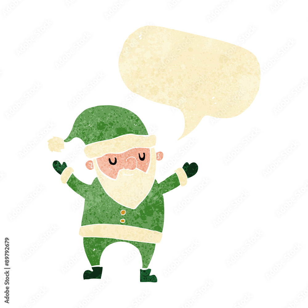 cartoon dancing santa with speech bubble cartoon dancing santa with speech bubble