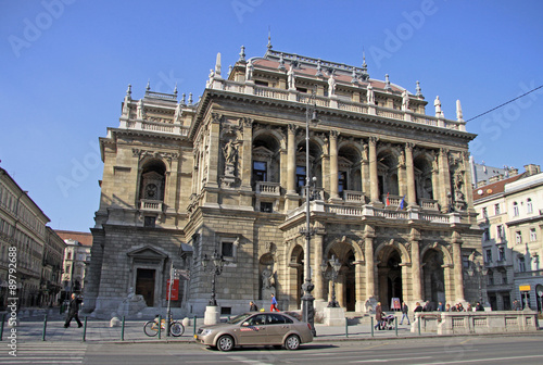 Hungarian State Opera House on Andrassi street, Budapest, Hungary, February 2012