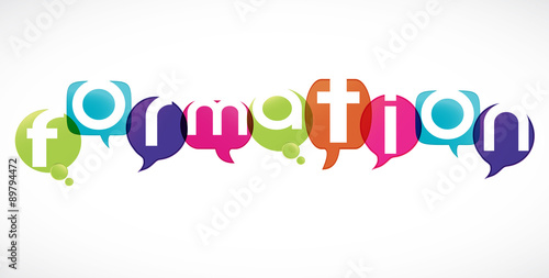 bulles lettres multicolores :  formation