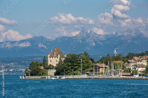 The medieval city of Yvoire, located on the south (and French) shore of the Geneva lake.