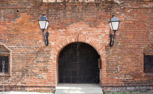 ancient brick facade