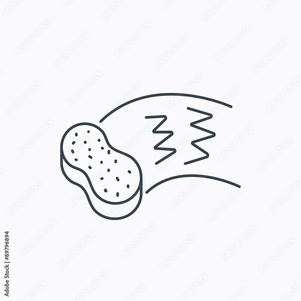 Hand wash icon. Cleaning sponge sign. Hand wash icon. Cleaning sponge sign.