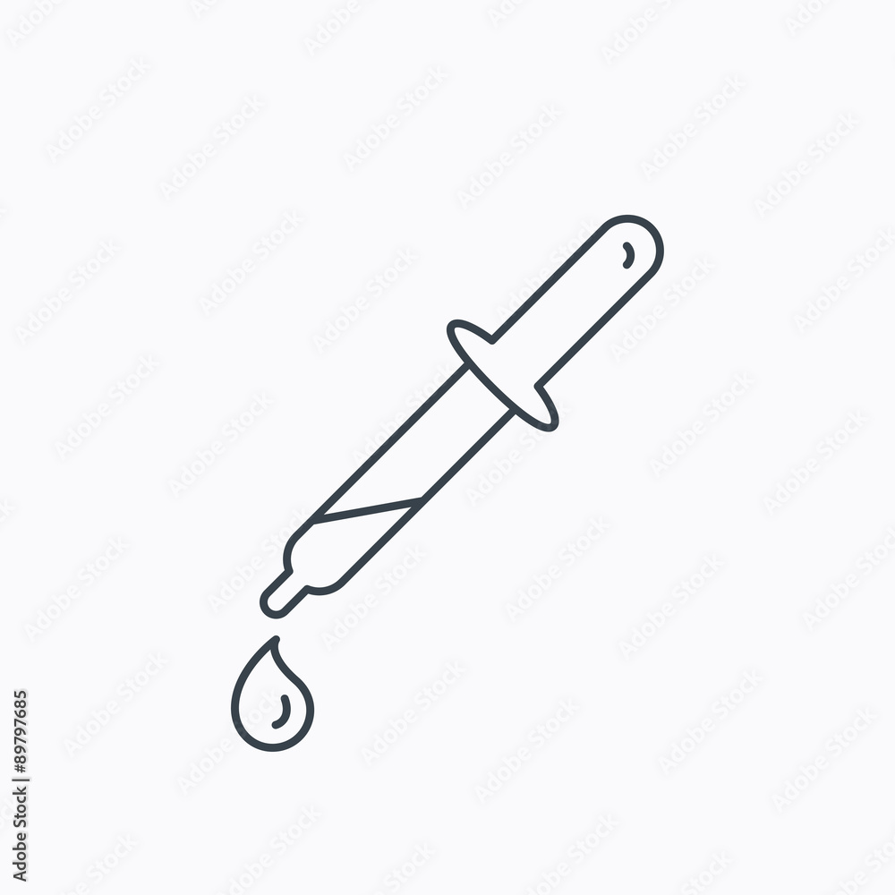 Pipette icon. Laboratory analysis sign.