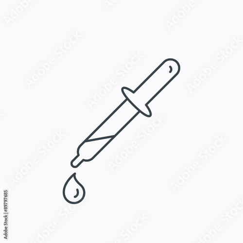 Pipette icon. Laboratory analysis sign.
