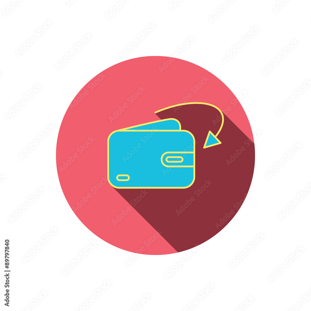 Receive money icon. Cash wallet sign. Receive money icon. Cash wallet sign.