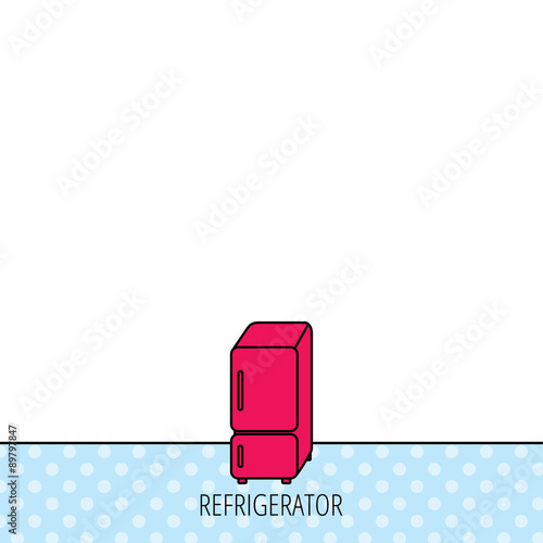 Refrigerator icon. Fridge sign.