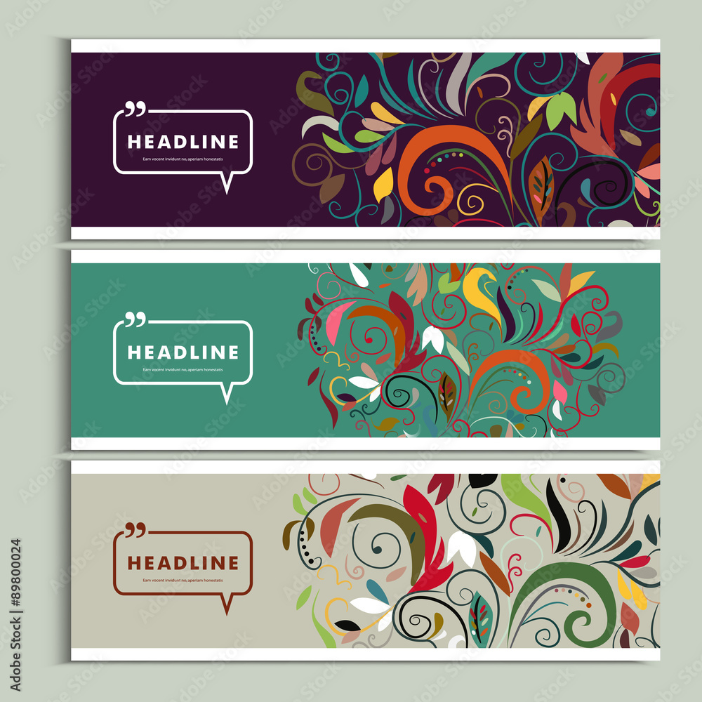 Set of beautiful spring prints for design