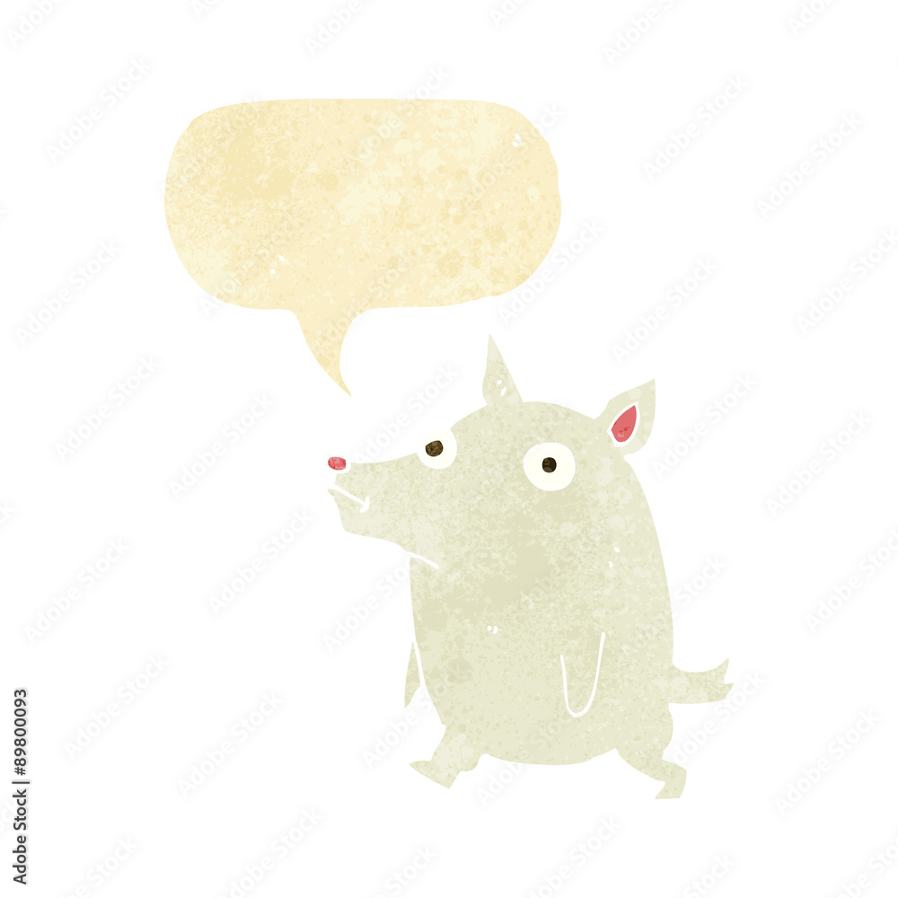 cartoon funny little dog with speech bubble cartoon funny little dog with speech bubble
