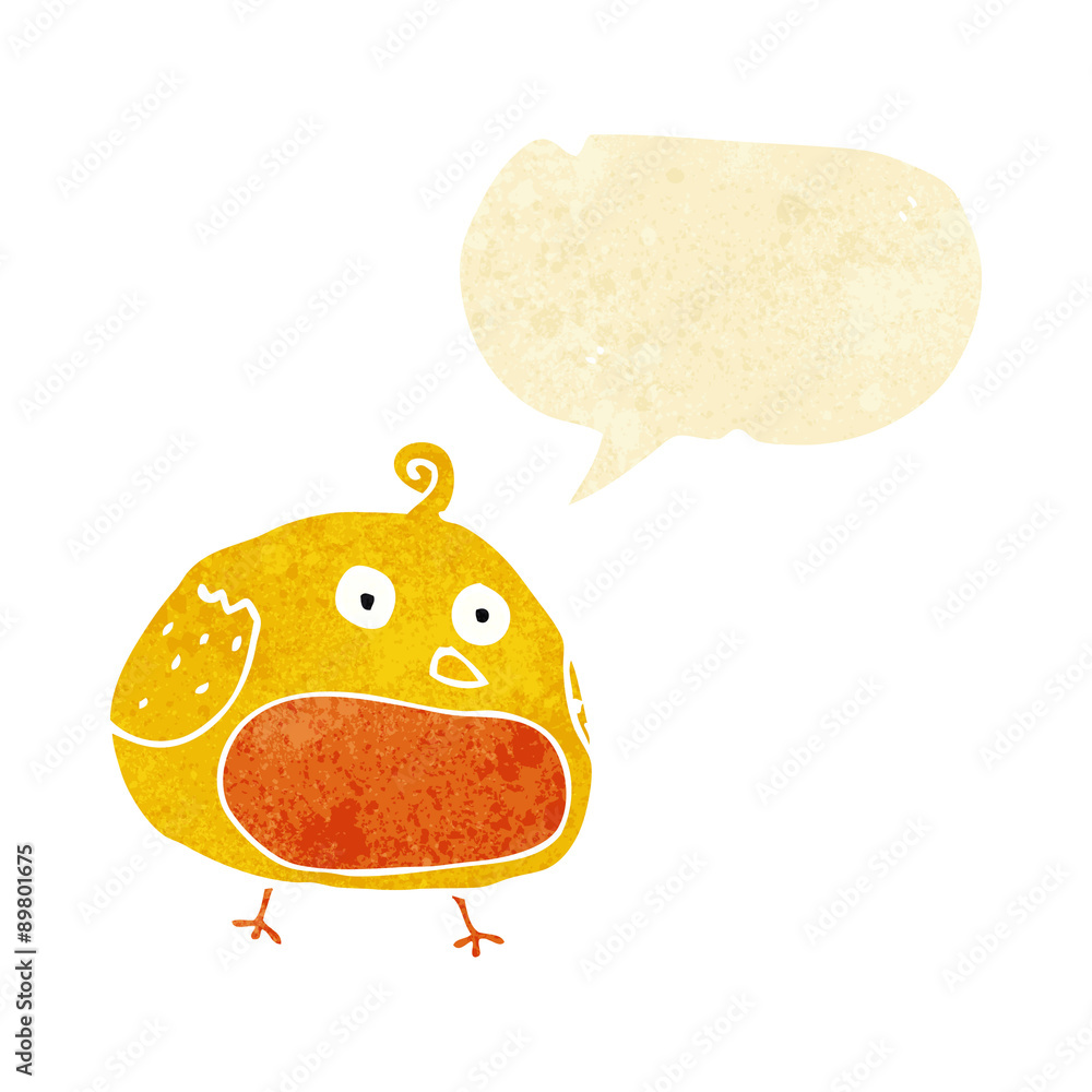 cartoon fat bird with speech bubble cartoon fat bird with speech bubble