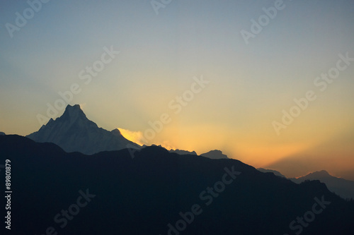 Fish Tail Mountain landscape, Nepal