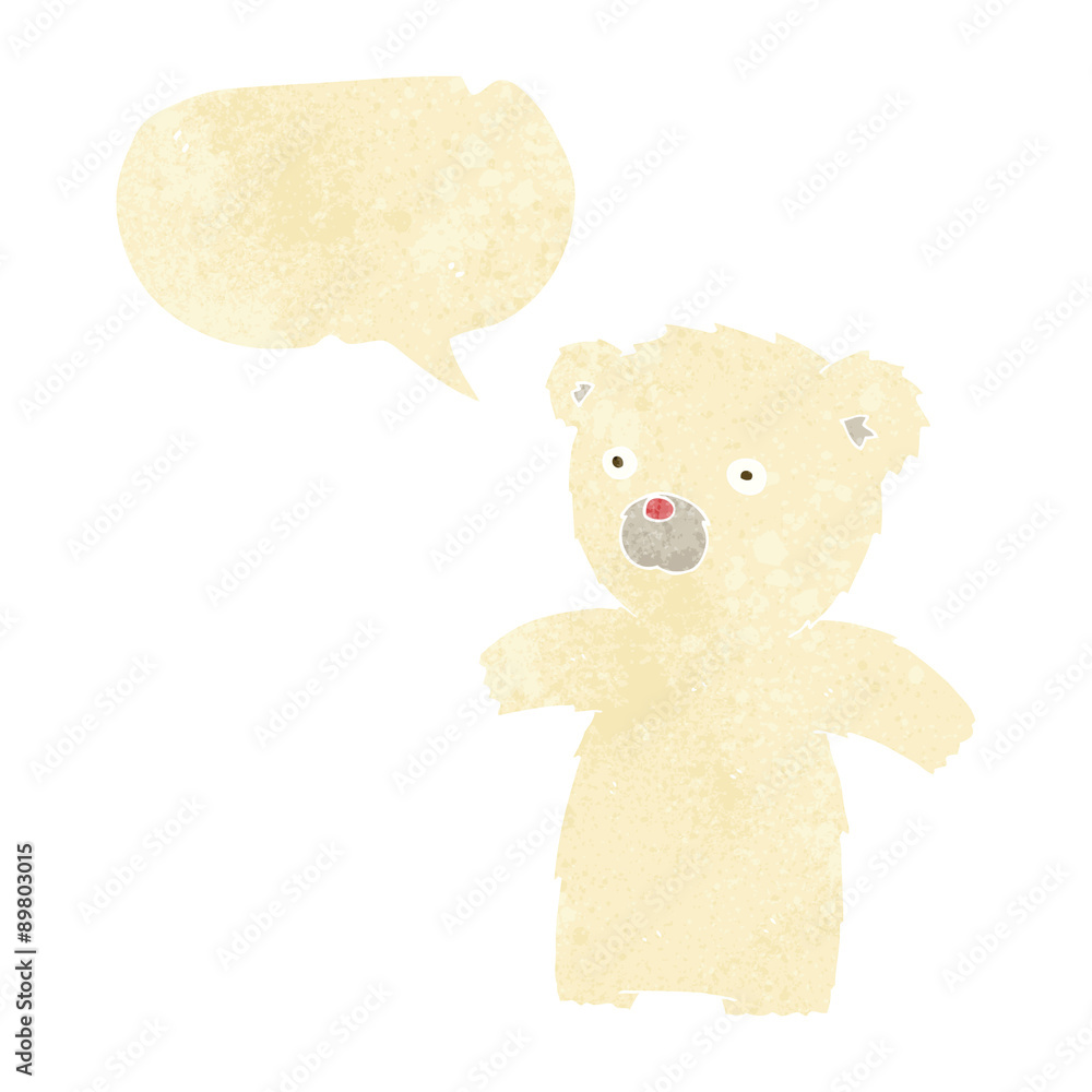 cartoon polar bear with speech bubble cartoon polar bear with speech bubble