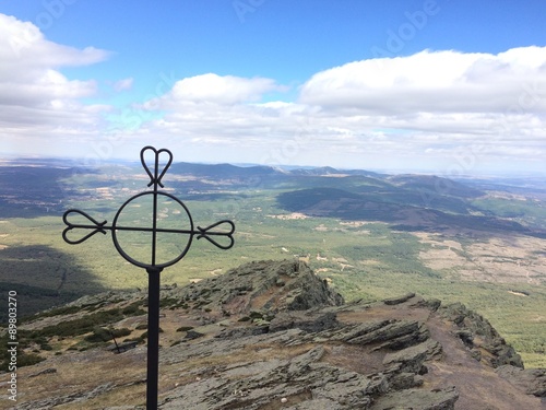 punto de mira en el mirador de la sierra photo