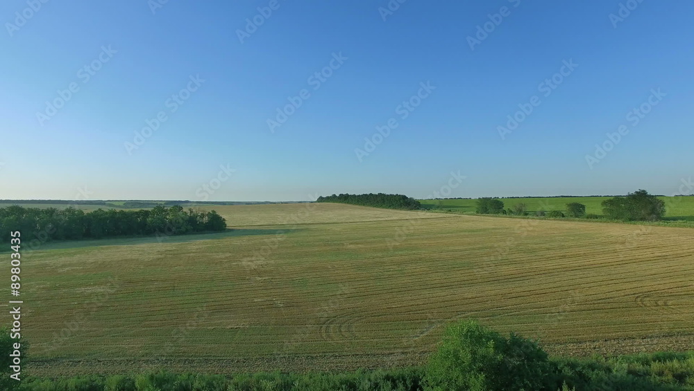 Flight to Quadrocopters Over Fields at Sunset. Phantom 3 Professional Flight to Quadrocopters Over Fields at Sunset. Phantom 3 Professional