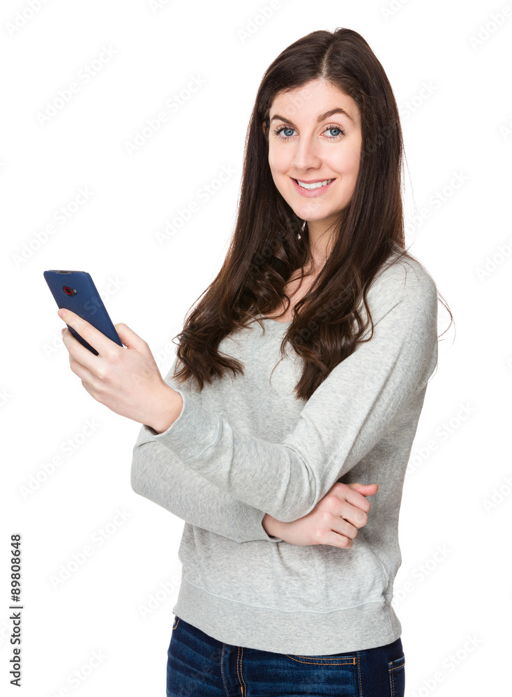 Woman use of the cellphone Woman use of the cellphone
