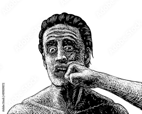 Man punched sketch
