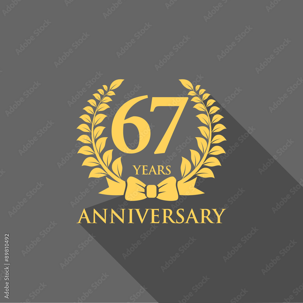 anniversary logo ribbon wreath flat 67 anniversary logo ribbon wreath flat 67