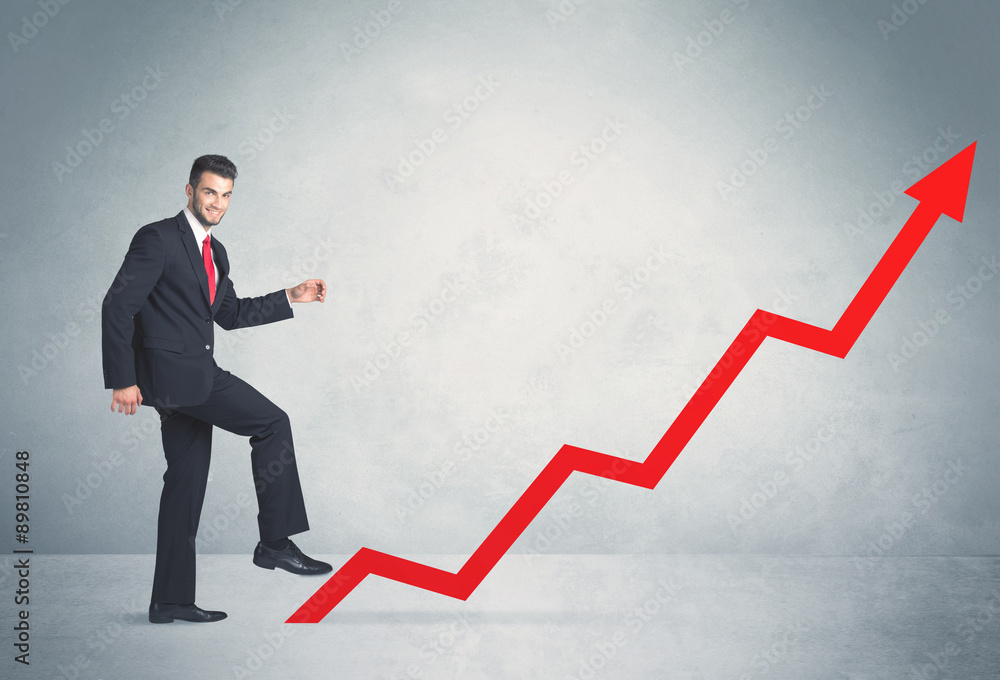 Climbing on red graph arrow Climbing on red graph arrow