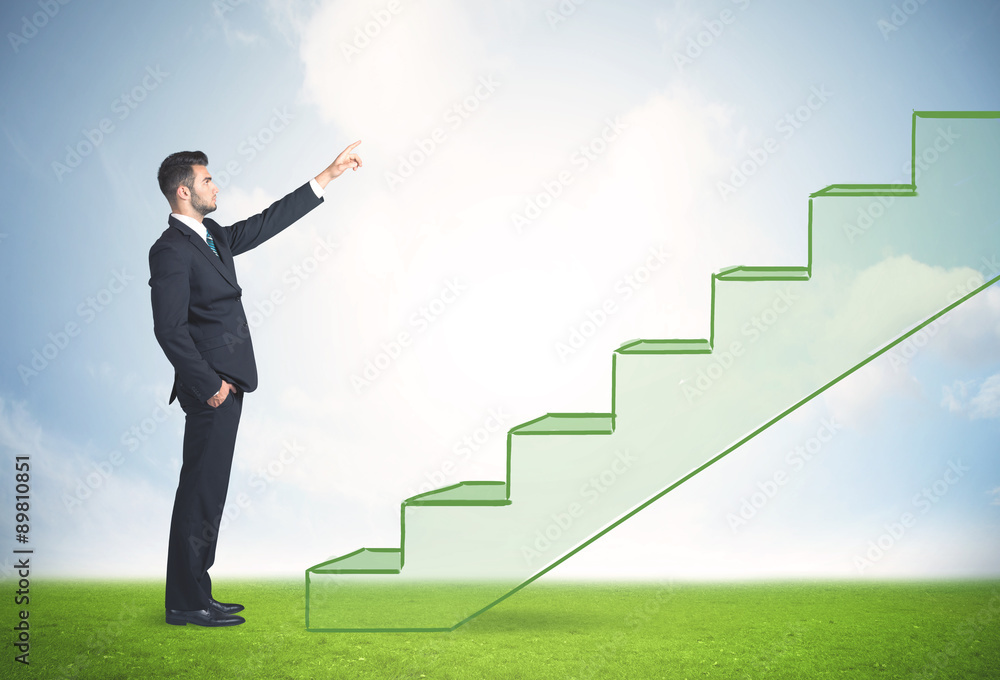 Stepping up a staircase Stepping up a staircase