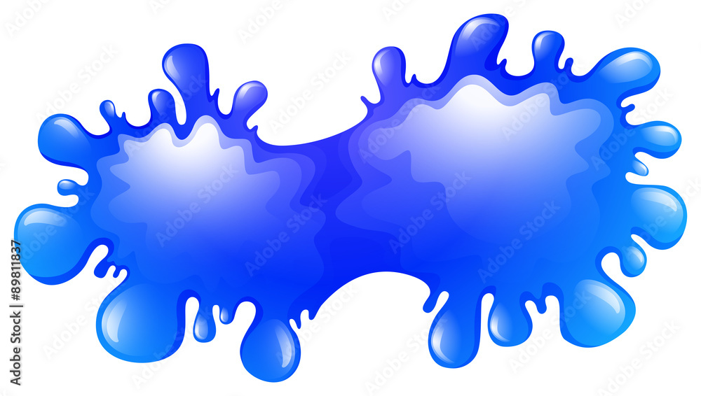 Naklejka premium Blue splash on white