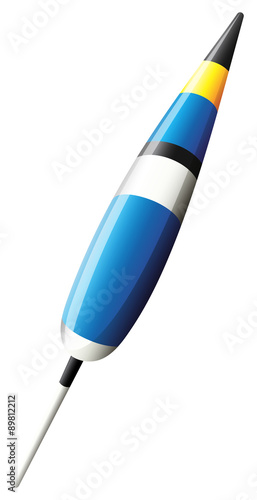 Fishing float stick on white