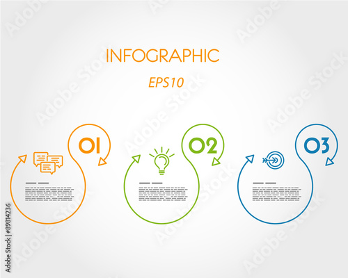 colorful linear infographic S