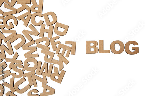 фотографія Paper letters forming word Blog