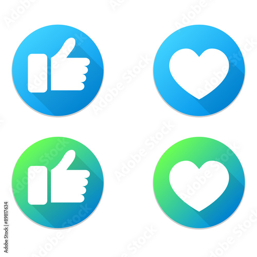 Thumbs up icons set.