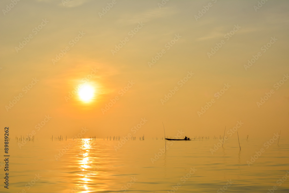 Sunrise at Lake thailand.