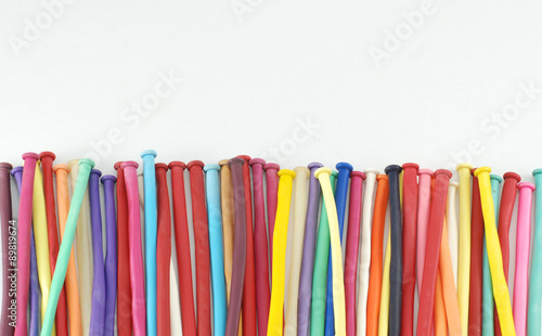 Colorful balloons white background