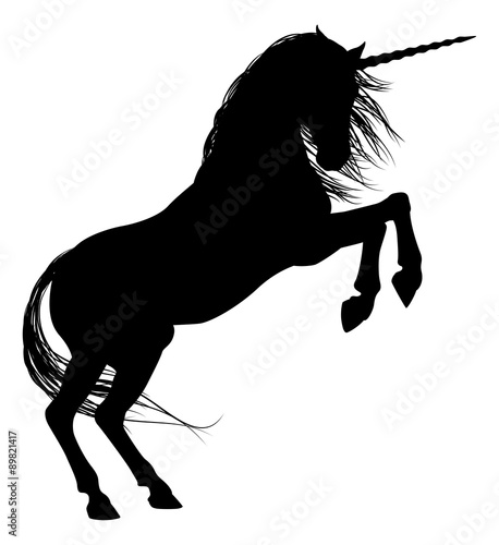 Rearing Unicorn Silhouette