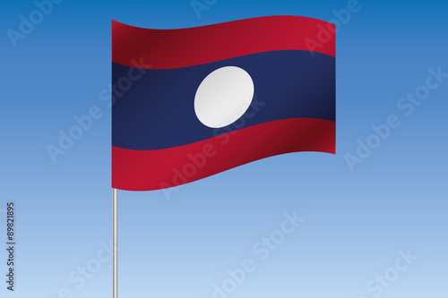 Free Download 3D Flag Illustration waving in the sky of the country of  Laos - GFXLoad
