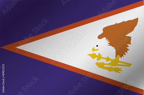 3D Wavy Flag Illustration of the country of  American Samoa photo