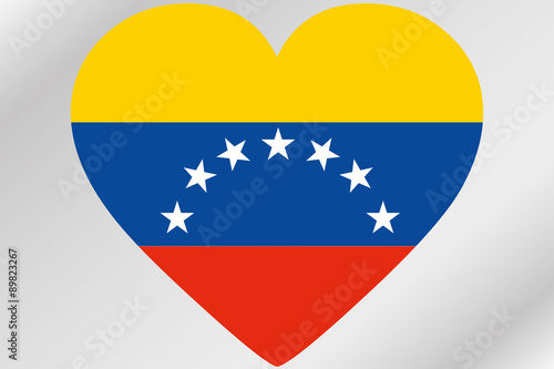 Free Download Flag Illustration of a heart with the flag of  Venezuela - GFXLoad