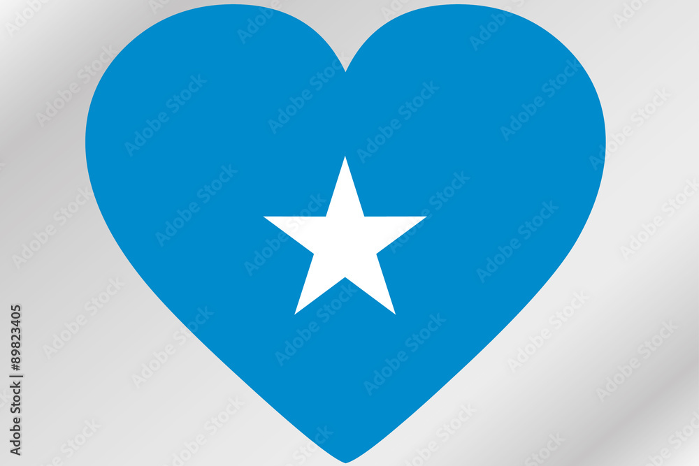 Flag Illustration of a heart with the flag of Somalia Flag Illustration of a heart with the flag of Somalia