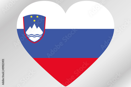 Free Download Flag Illustration of a heart with the flag of  Slovenia - GFXLoad