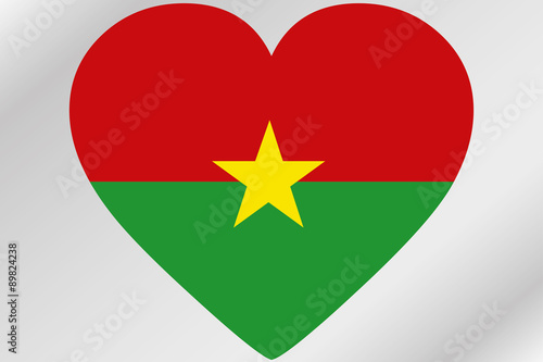 Free Download Flag Illustration of a heart with the flag of  Burkina Faso - GFXLoad