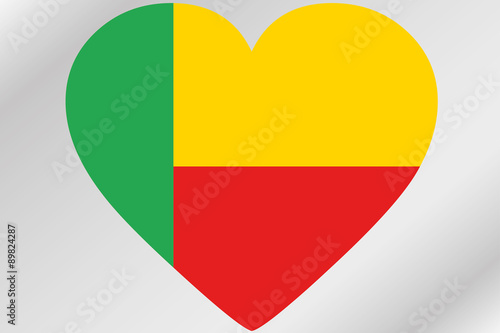 Flag Illustration of a heart with the flag of Benin Free Download Flag Illustration of a heart with the flag of Benin - GFXLoad