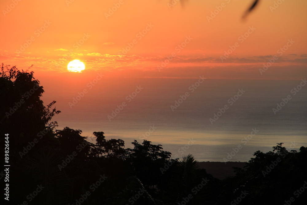 coucher de soleil sur l'océan Indien coucher de soleil sur l'océan Indien