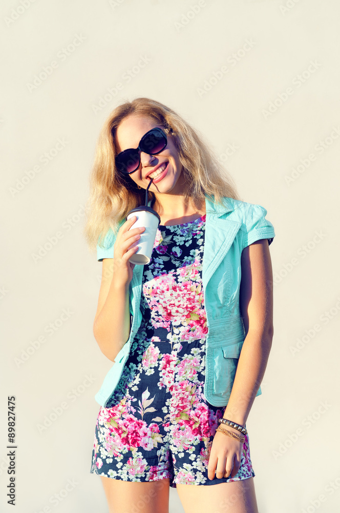 Beautiful girl in fashionable clothes. Beautiful girl in fashionable clothes.